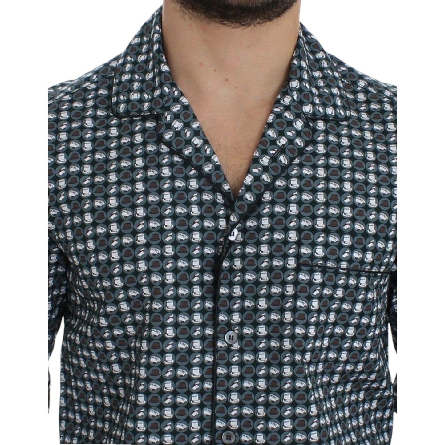 Dolce & Gabbana Elegant Green Pajama Nightshirt Dolce & Gabbana Dark Slate Gray