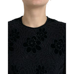 Dolce & Gabbana Black Floral Lace Cotton Bodycon Dress DR281038-40