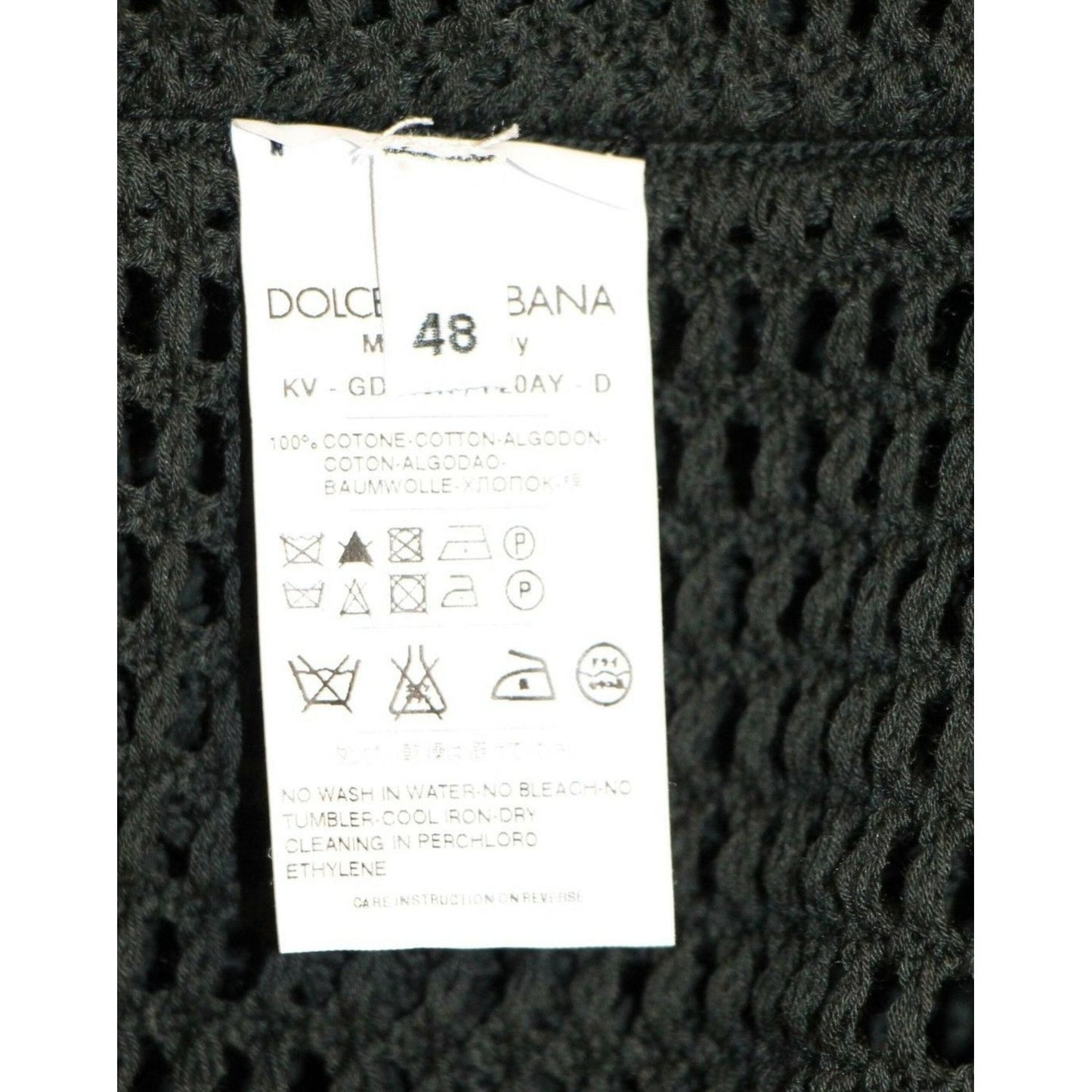 Dolce & Gabbana Elegant V-Neck Dark Green Knitted Sweater Dolce & Gabbana Dark Slate Gray