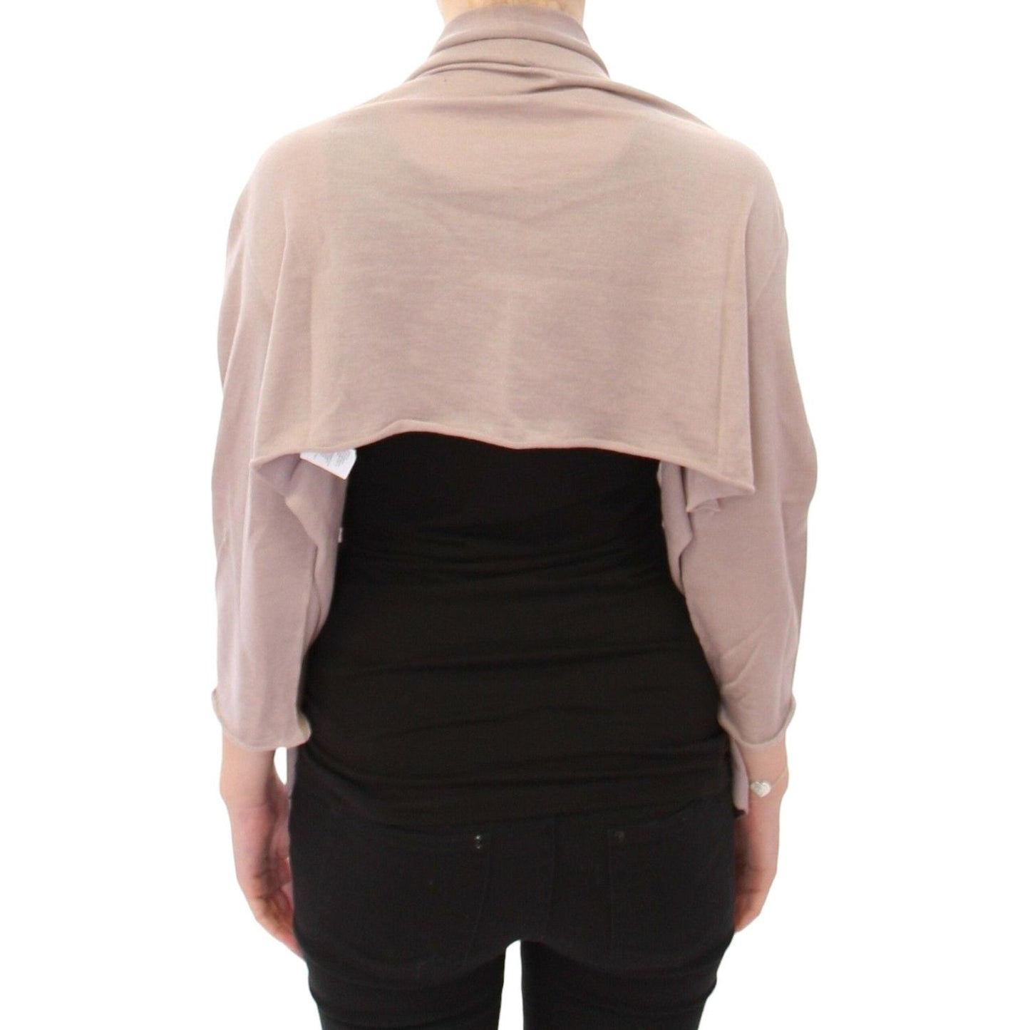Dolce & Gabbana Elegant Cashmere-Silk Blend Light Knit Shrug Dolce & Gabbana Black