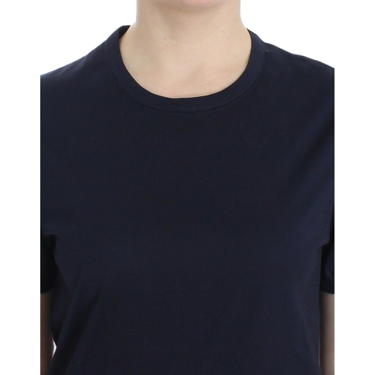 Ermanno Scervino Elegant Blue Cotton Sweater Ermanno Scervino Black