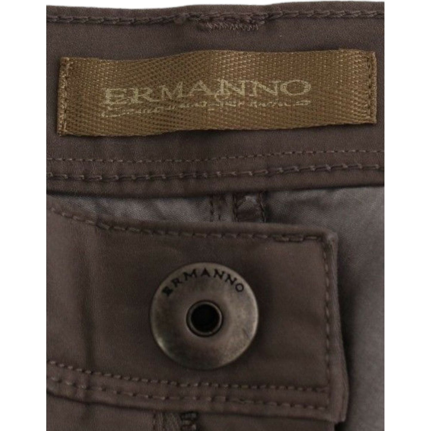 Ermanno Scervino Chic Taupe Skinny Jeans for Elevated Style Ermanno Scervino Dark Slate Gray
