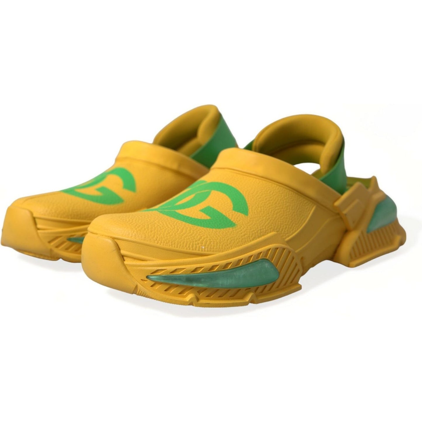 Dolce & Gabbana Chic Rubber Clogs Slippers in Lush Colors Dolce & Gabbana Goldenrod
