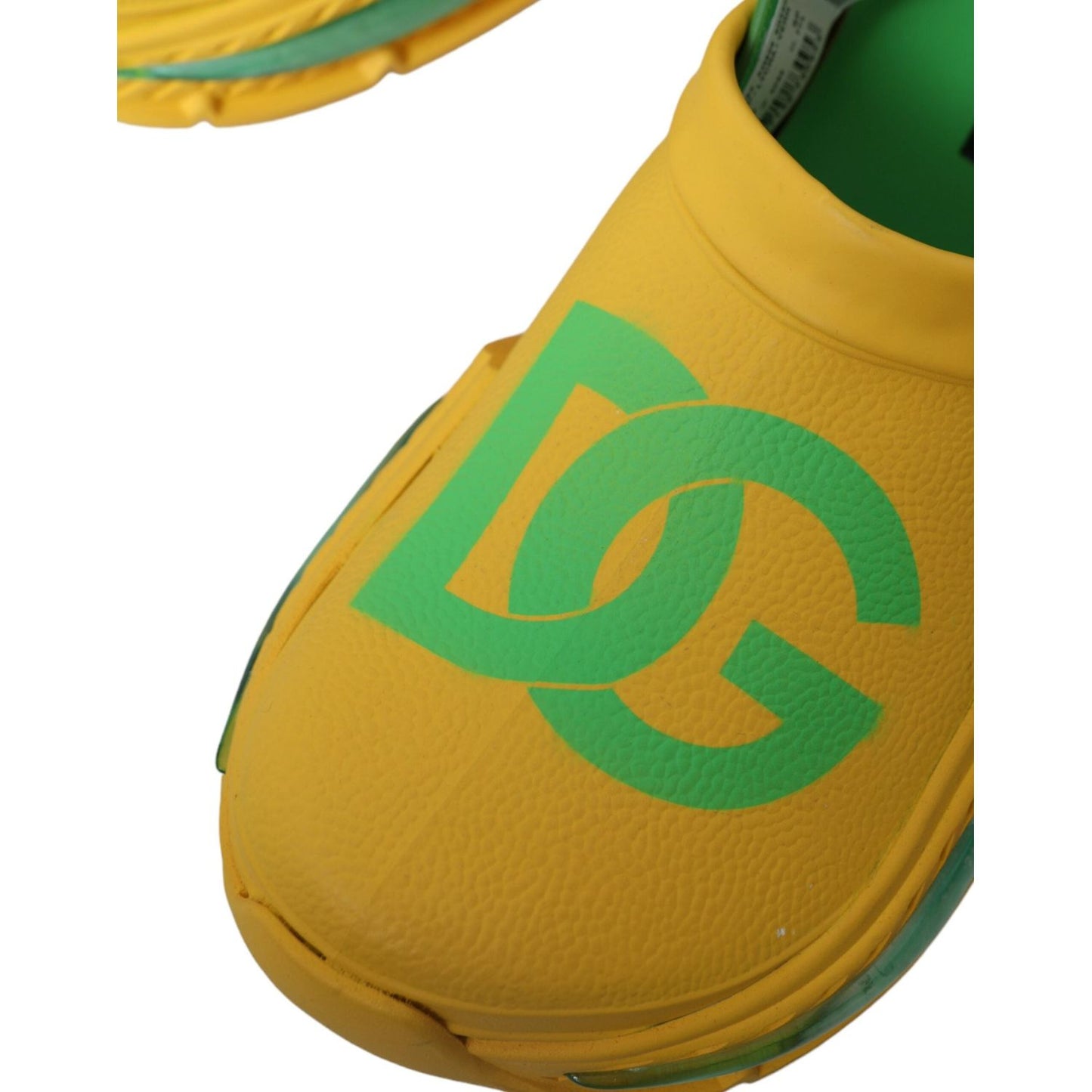 Dolce & Gabbana Chic Rubber Clogs Slippers in Lush Colors Dolce & Gabbana Dark Goldenrod