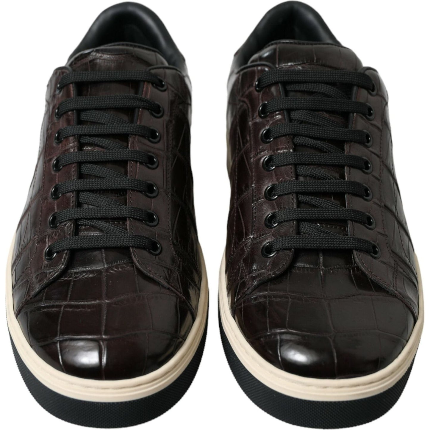 Dolce & Gabbana Elegant Exotic Leather Low-Top Sneakers Dolce & Gabbana Black