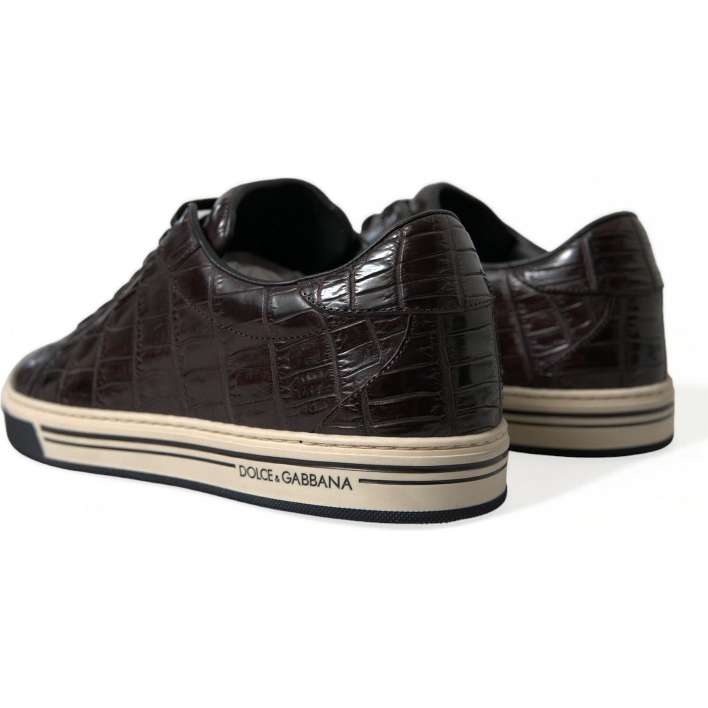 Dolce & Gabbana Elegant Exotic Leather Low-Top Sneakers Dolce & Gabbana Dark Slate Gray