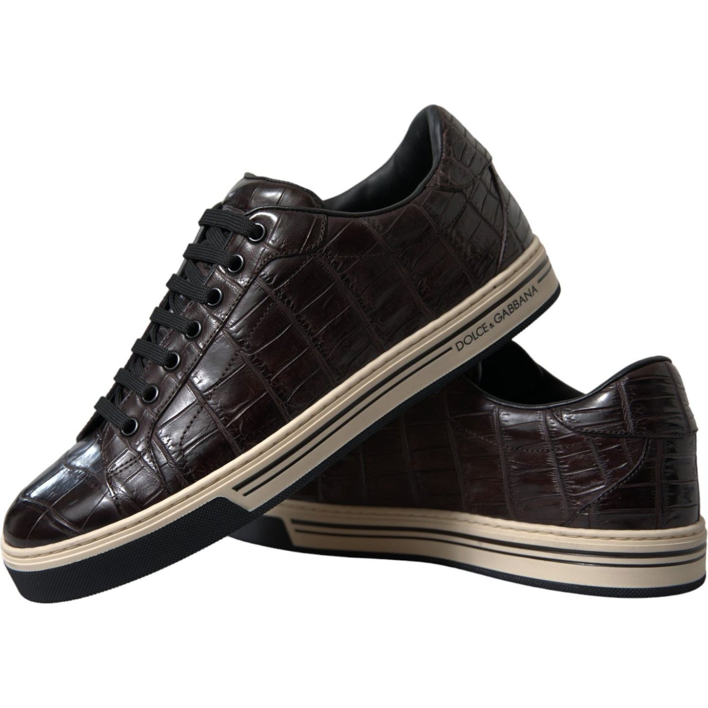 Dolce & Gabbana Elegant Exotic Leather Low-Top Sneakers Dolce & Gabbana Black