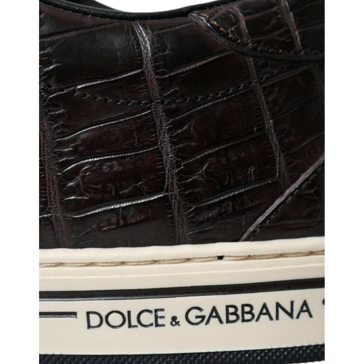 Dolce & Gabbana Elegant Exotic Leather Low-Top Sneakers Dolce & Gabbana Light Gray