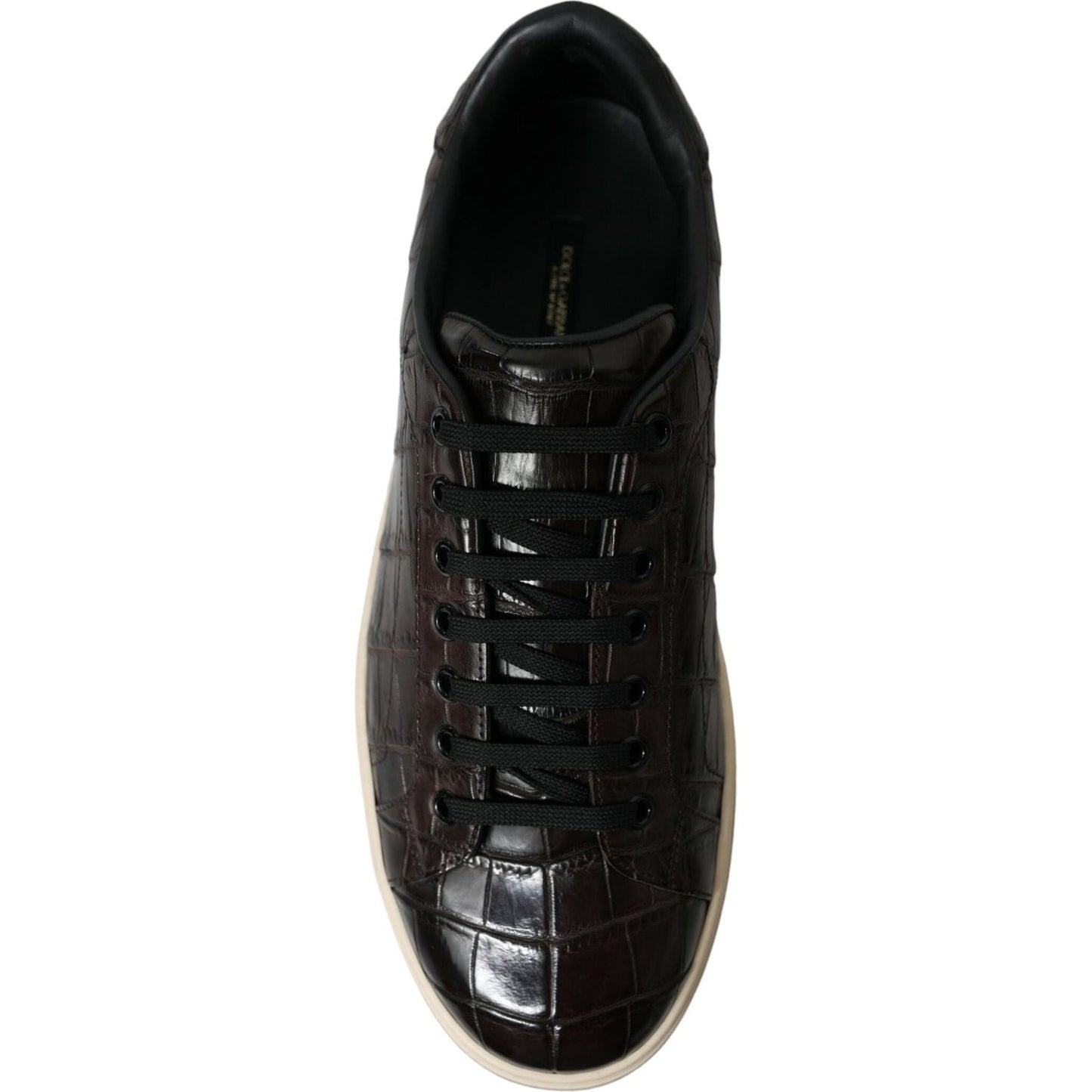 Dolce & Gabbana Elegant Exotic Leather Low-Top Sneakers Dolce & Gabbana Black