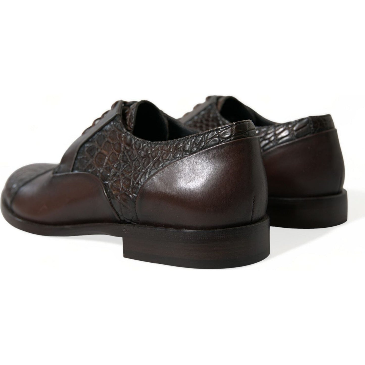 Dolce & Gabbana Elegant Textured Leather Oxford Dress Shoes Dolce & Gabbana Dark Slate Gray