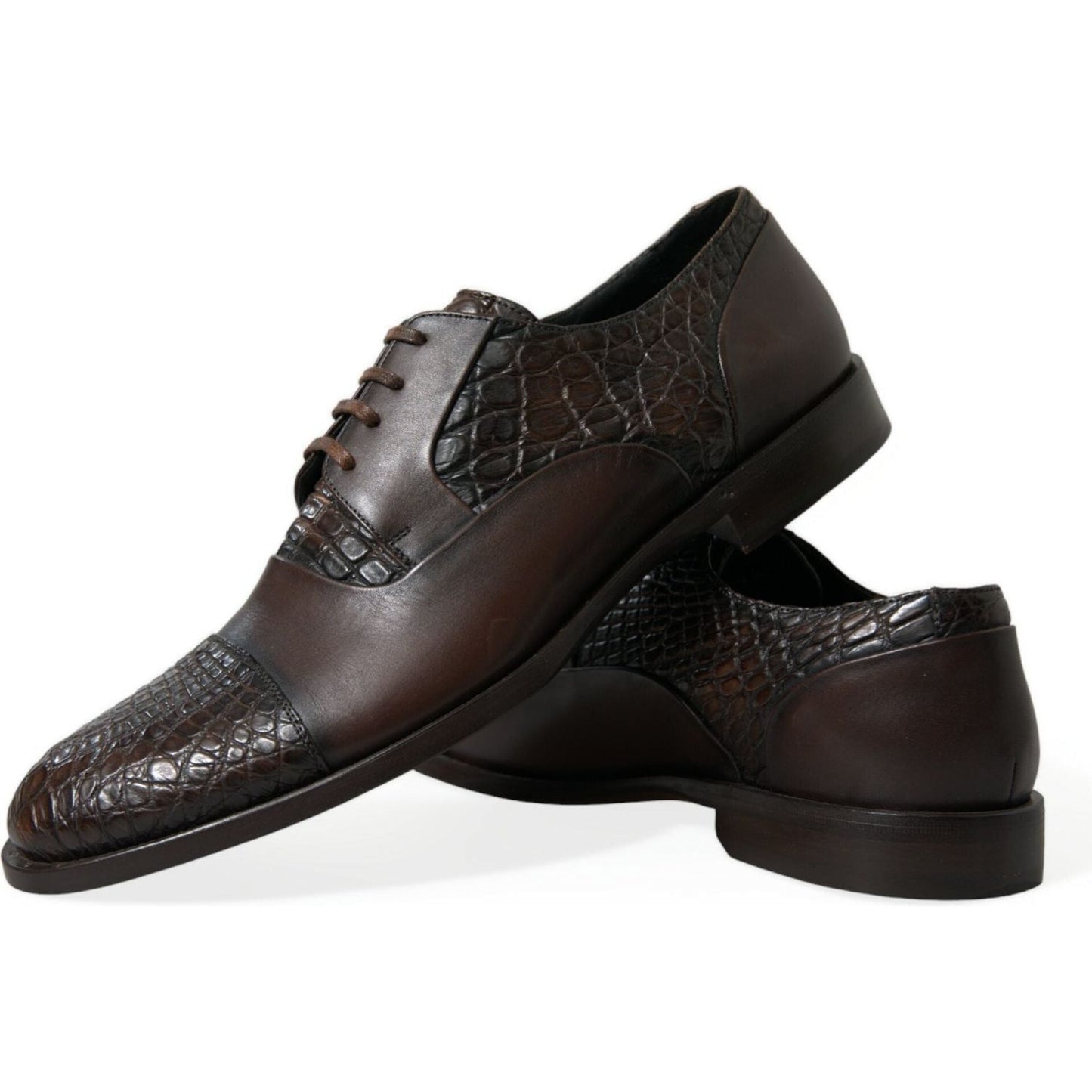 Dolce & Gabbana Elegant Textured Leather Oxford Dress Shoes Dolce & Gabbana Black