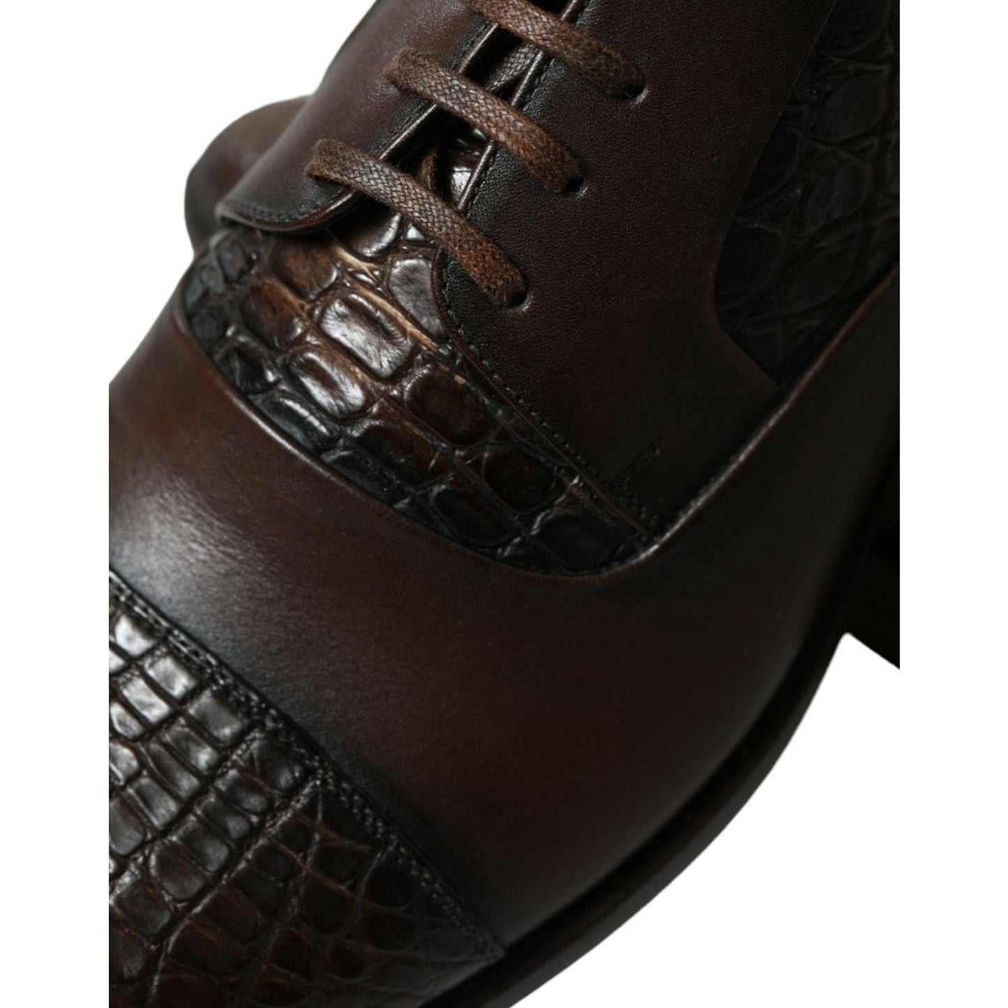 Dolce & Gabbana Elegant Textured Leather Oxford Dress Shoes Dolce & Gabbana Black
