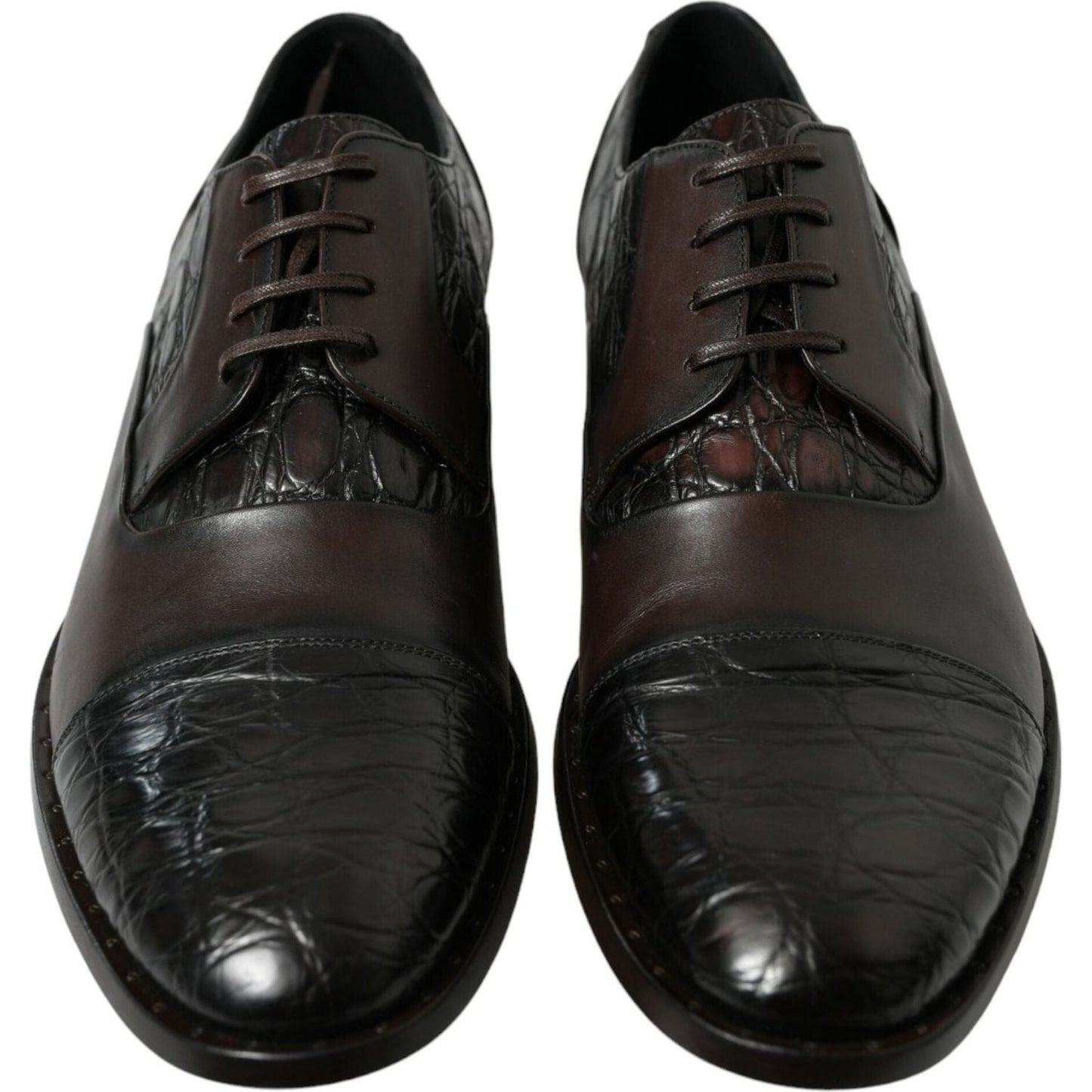 Dolce & Gabbana Elegant Brown Formal Derby Dress Shoes Dolce & Gabbana Dark Slate Gray