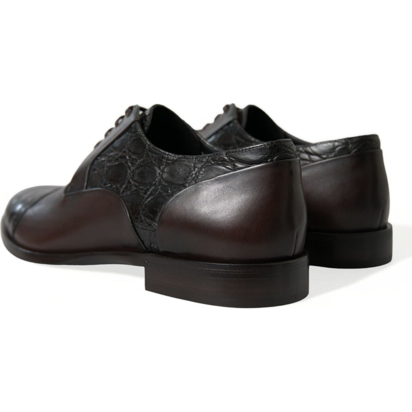 Dolce & Gabbana Elegant Brown Formal Derby Dress Shoes Dolce & Gabbana Dark Slate Gray
