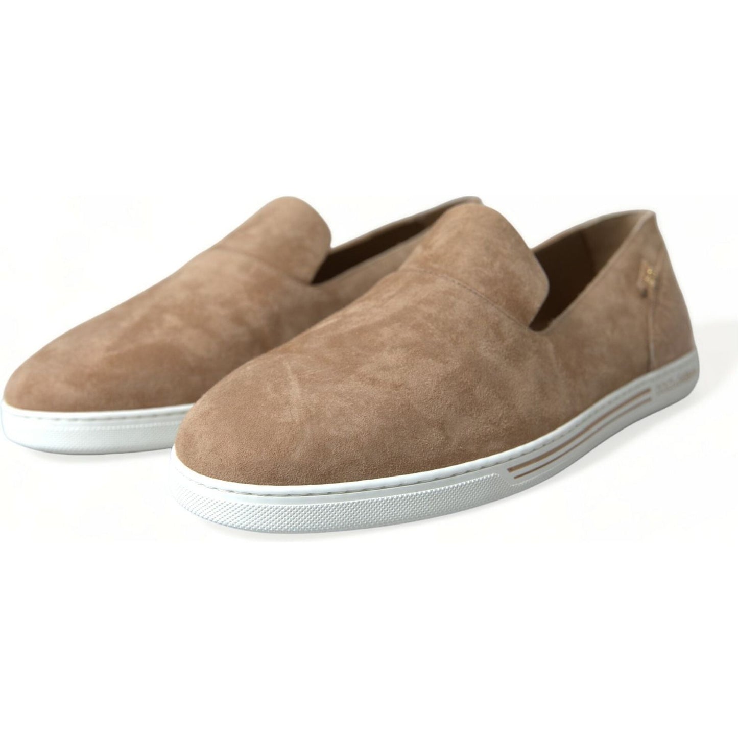 Dolce & Gabbana Elegant Beige Leather Loafers Dolce & Gabbana Rosy Brown