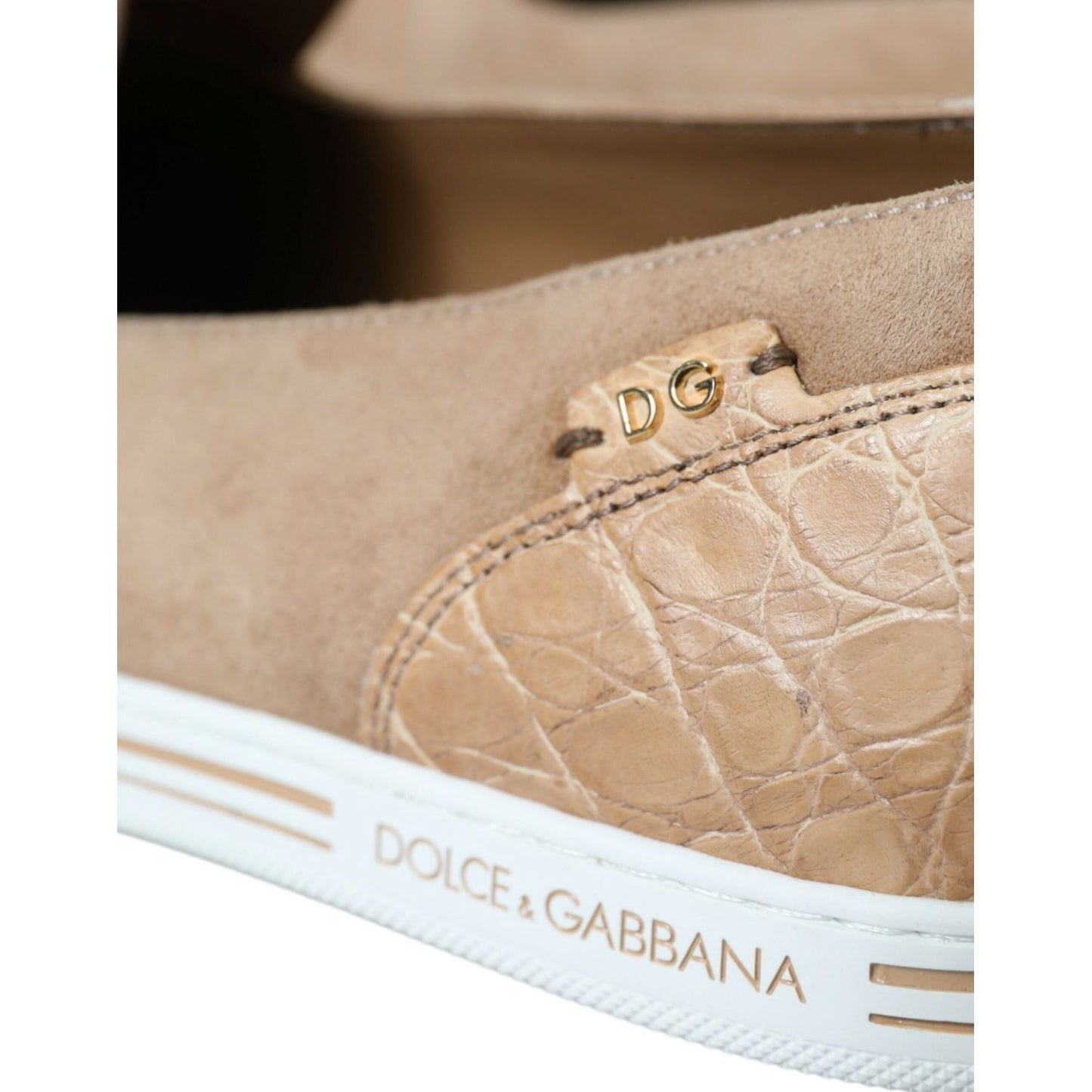 Dolce & Gabbana Elegant Beige Leather Loafers Dolce & Gabbana Tan