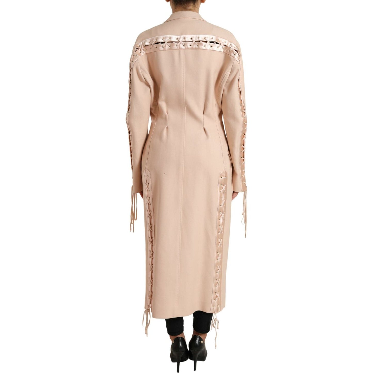 Dolce & Gabbana Elegant Beige Single-Breasted Trench Coat Dolce & Gabbana Gray