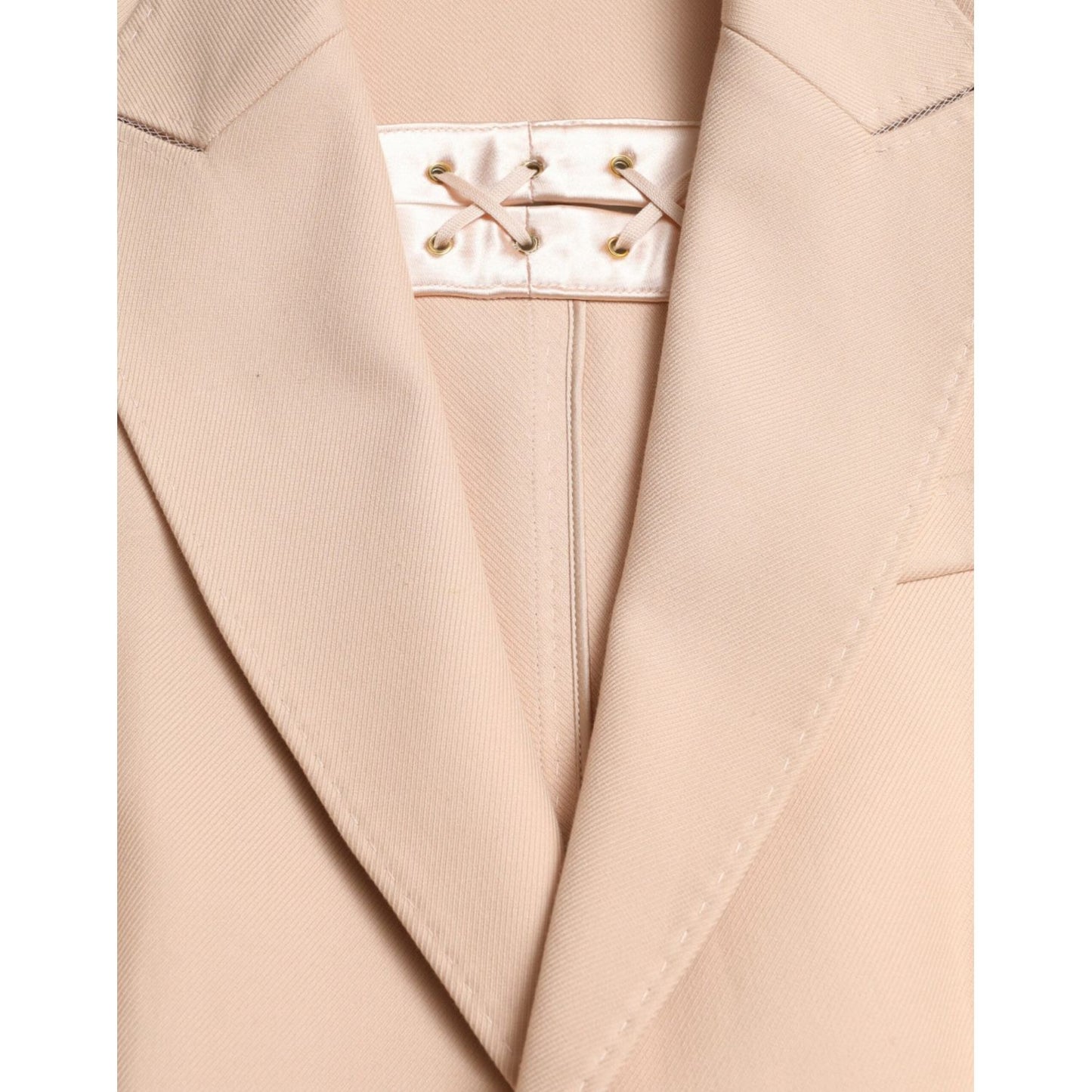Dolce & Gabbana Elegant Beige Single-Breasted Trench Coat Dolce & Gabbana Wheat