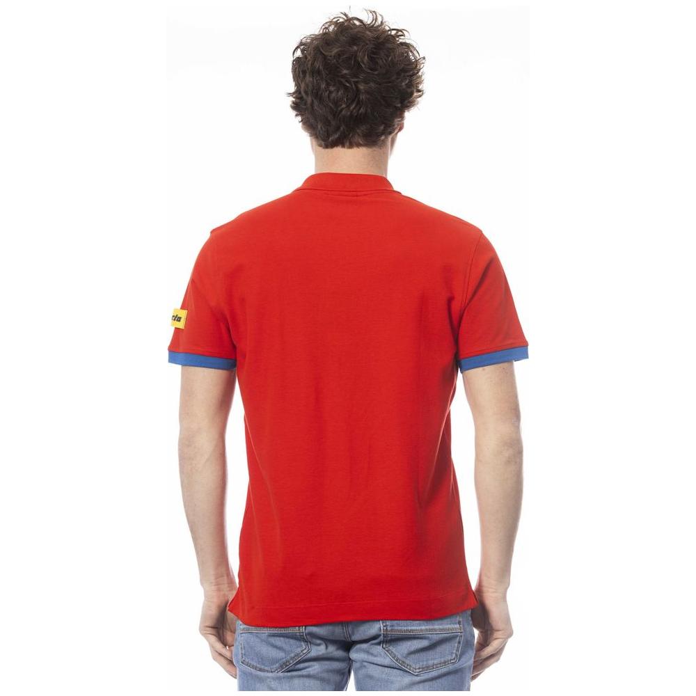 Invicta Red Cotton Men Polo Shirt Invicta Firebrick