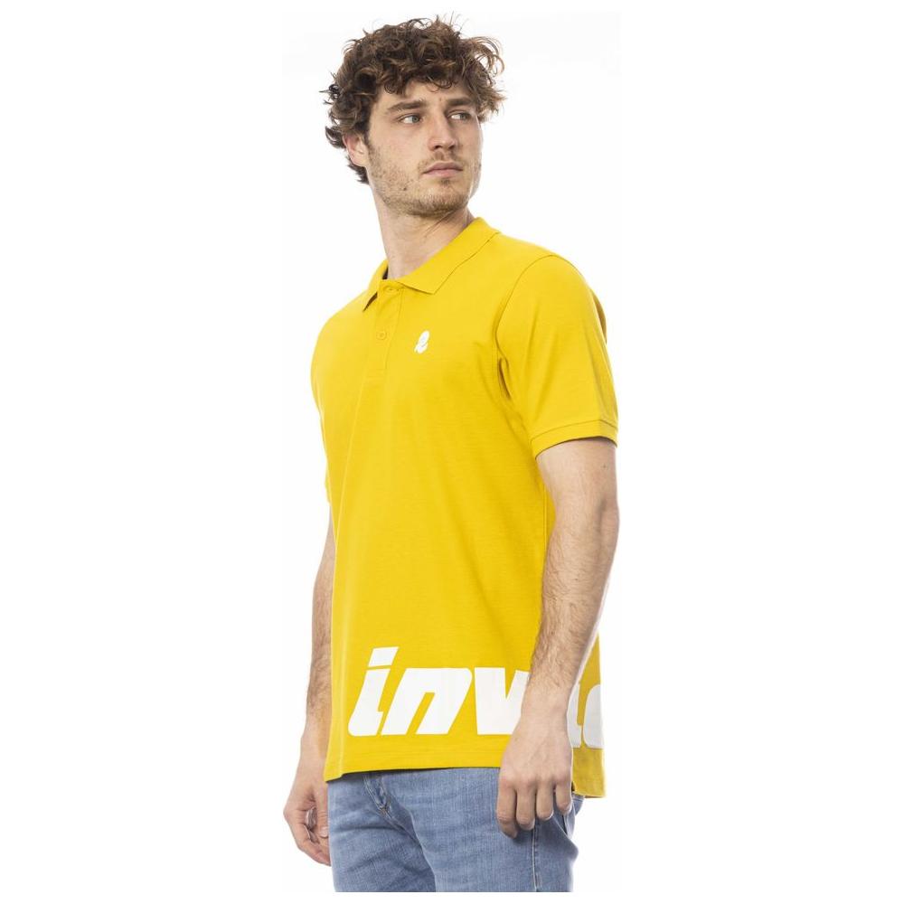 Invicta Yellow Cotton Men Polo Shirt Invicta Light Gray