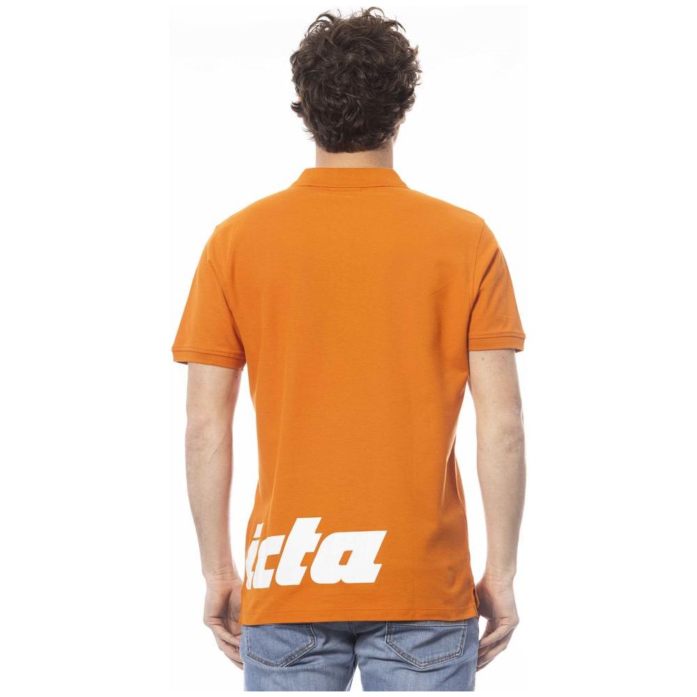 Invicta Orange Cotton Men Polo Shirt Invicta Chocolate
