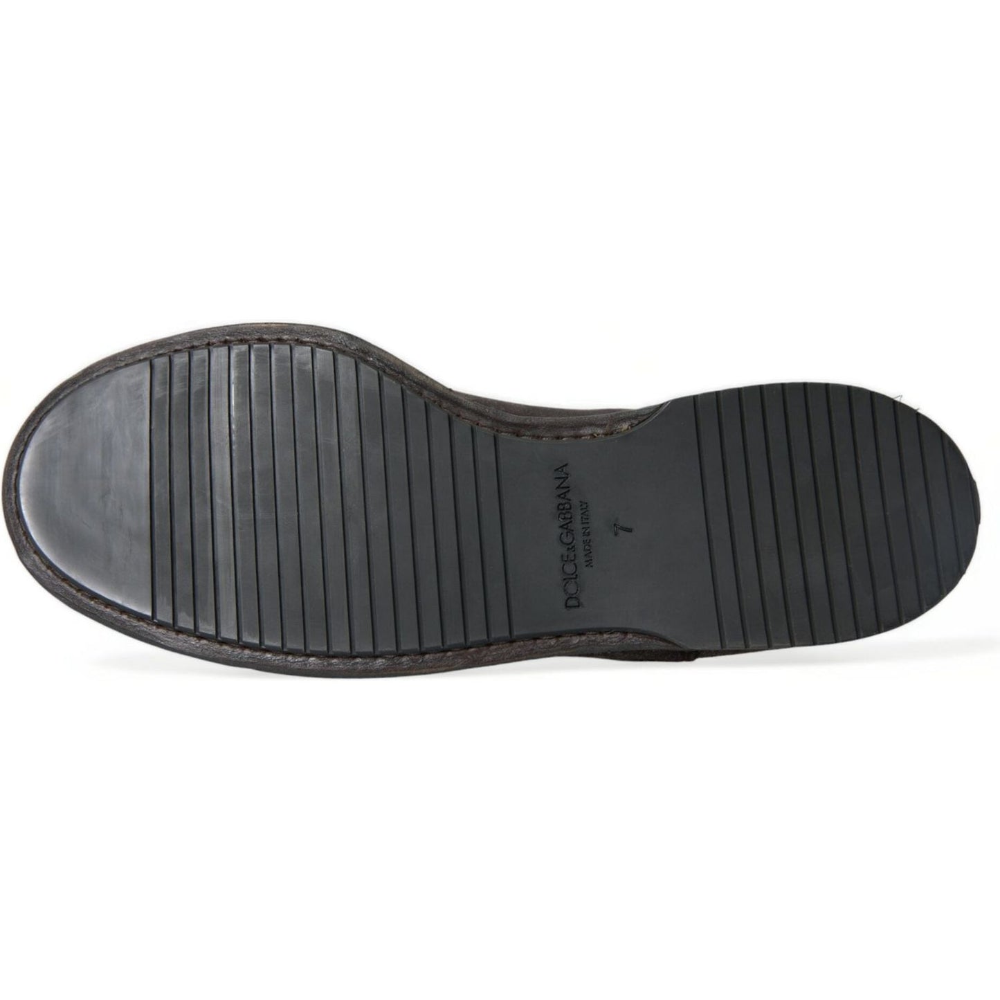 Dolce & Gabbana Elegant Brown Velvet Oxford Lace-up Shoes Dolce & Gabbana Dark Slate Gray
