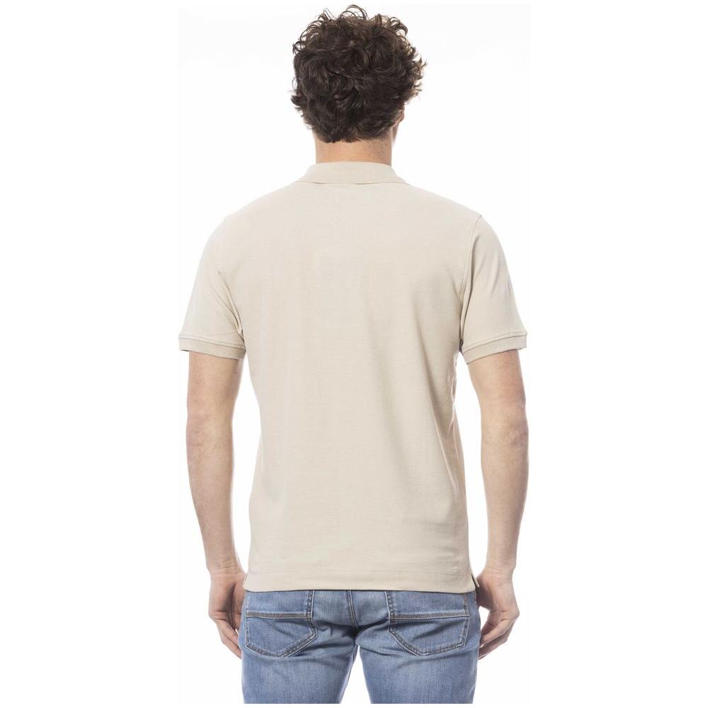 Invicta Beige Cotton Men Polo Shirt Invicta Light Gray