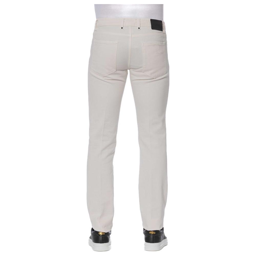 Trussardi White Cotton Men Jeans Trussardi Gray