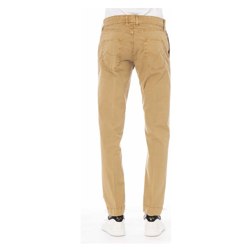 Jacob Cohen Beige Cotton Men Trouser Jacob Cohen Dark Khaki