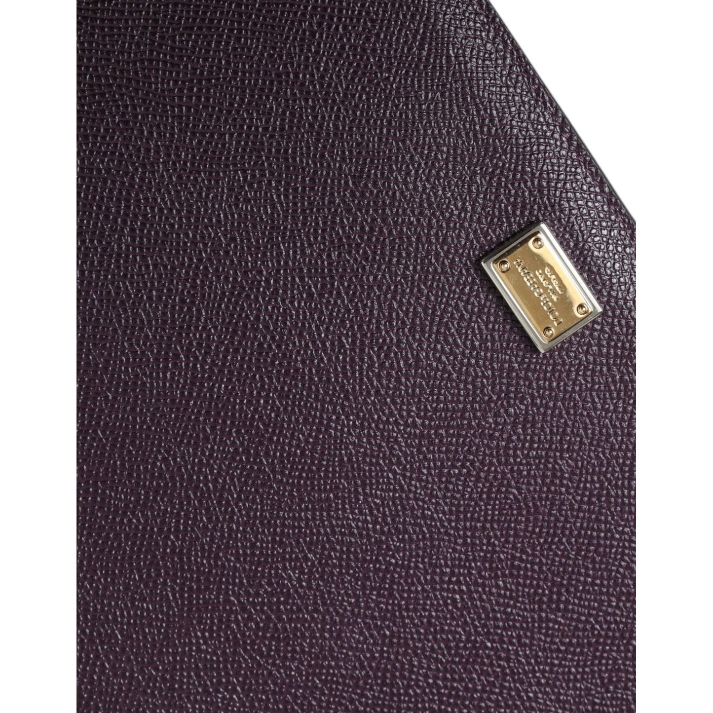 Dolce & Gabbana Elegant Leather Tablet Pouch in Rich Brown Dolce & Gabbana Dark Slate Gray