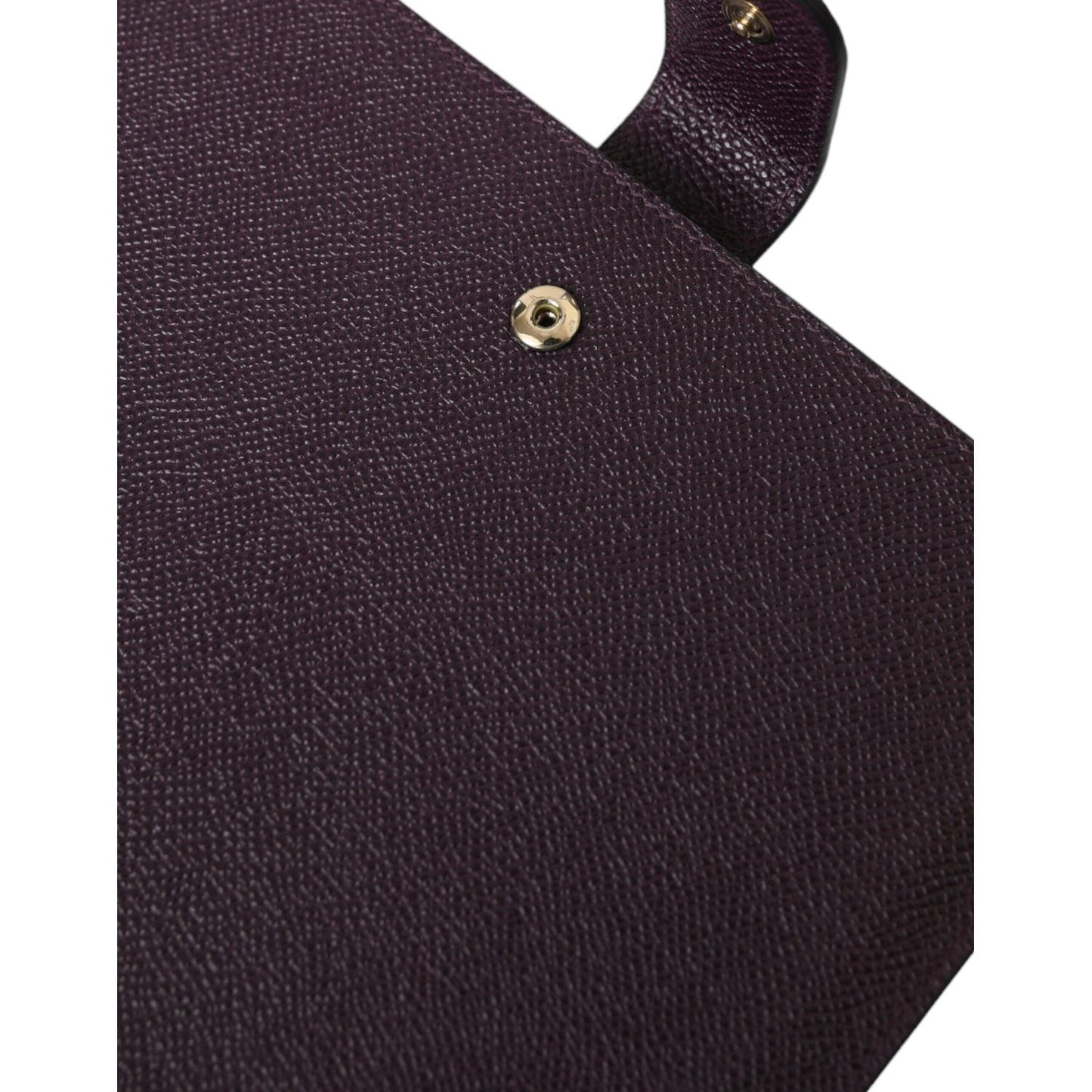 Dolce & Gabbana Elegant Leather Tablet Pouch in Rich Brown Dolce & Gabbana Dark Slate Gray