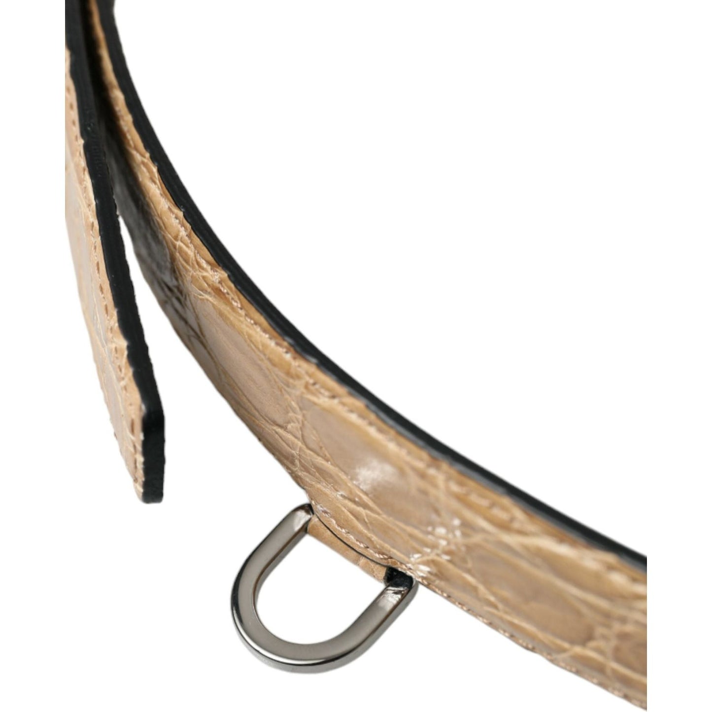 Dolce & Gabbana Elegant Beige Leather Belt Dolce & Gabbana Rosy Brown