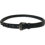 Dolce & Gabbana Black Embellished Leather Engraved Buckle Belt WMB343-95