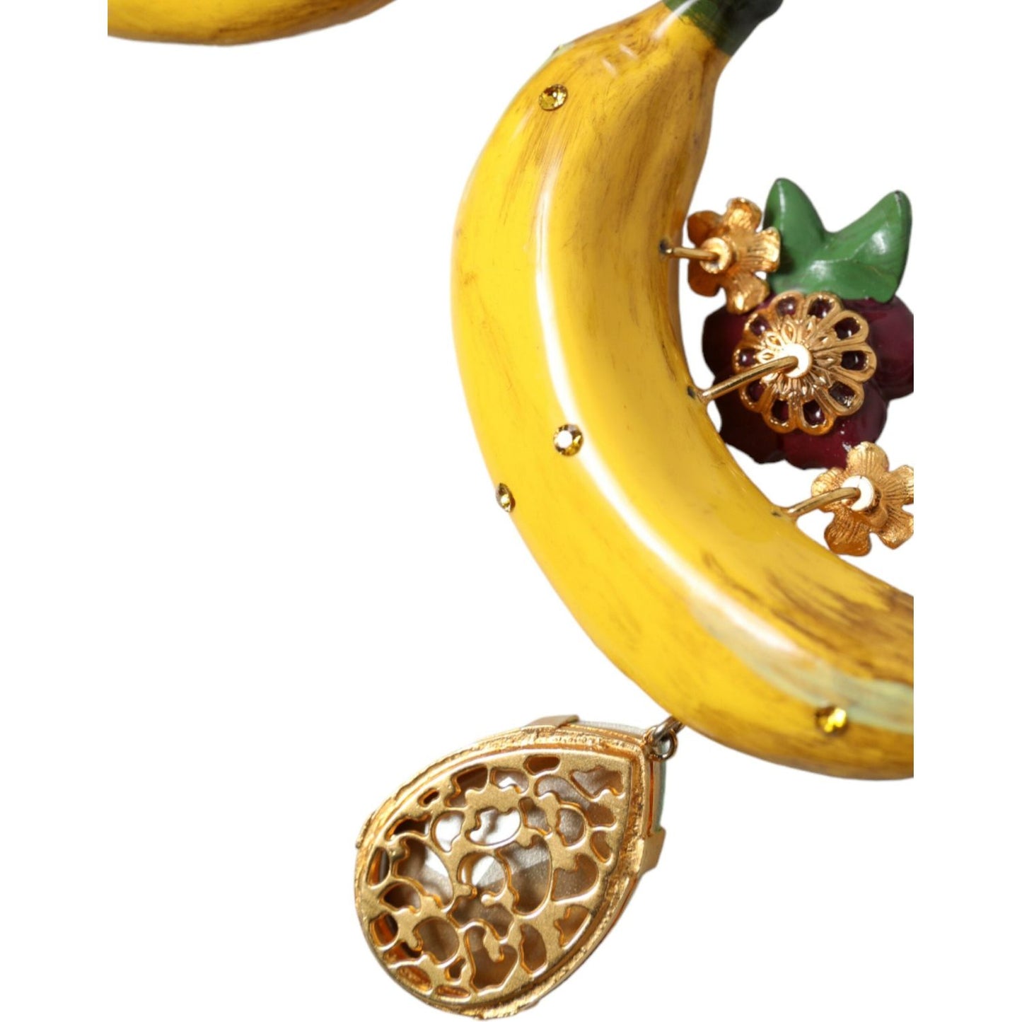 Dolce & Gabbana Chic Clip-on Banana Dangle Earrings Earrings Dolce & Gabbana Goldenrod