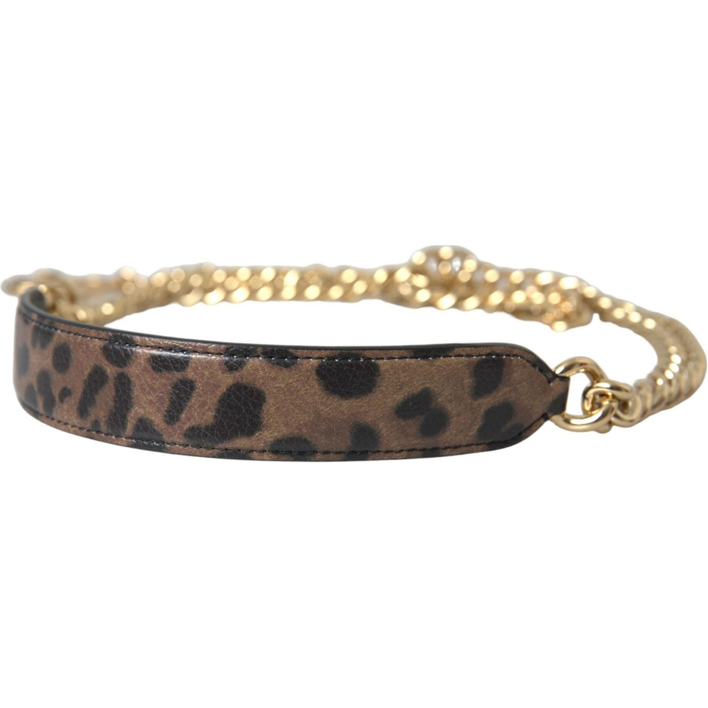 Dolce & Gabbana Brown Leopard Handbag Accessory Shoulder Strap Dolce & Gabbana Dim Gray