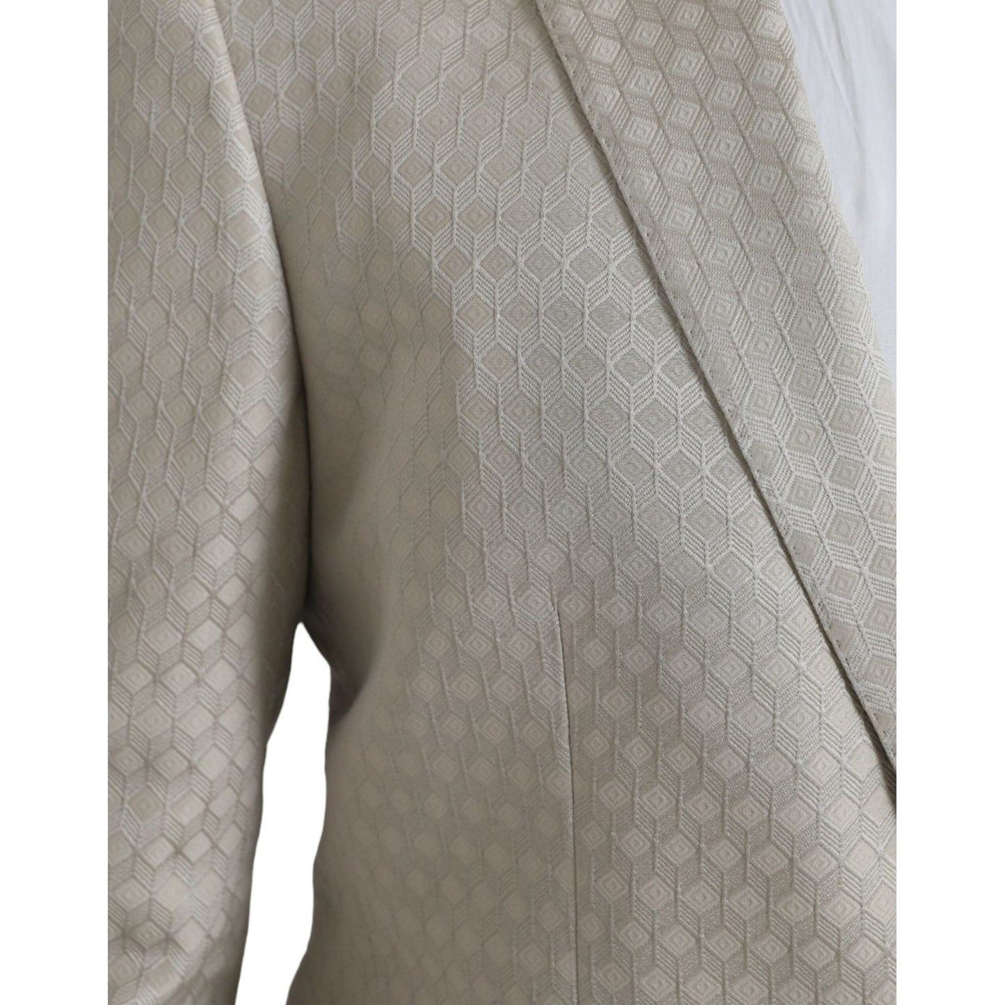 Dolce & Gabbana Beige MARTINI Single Breasted Coat Blazer Dolce & Gabbana Light Slate Gray
