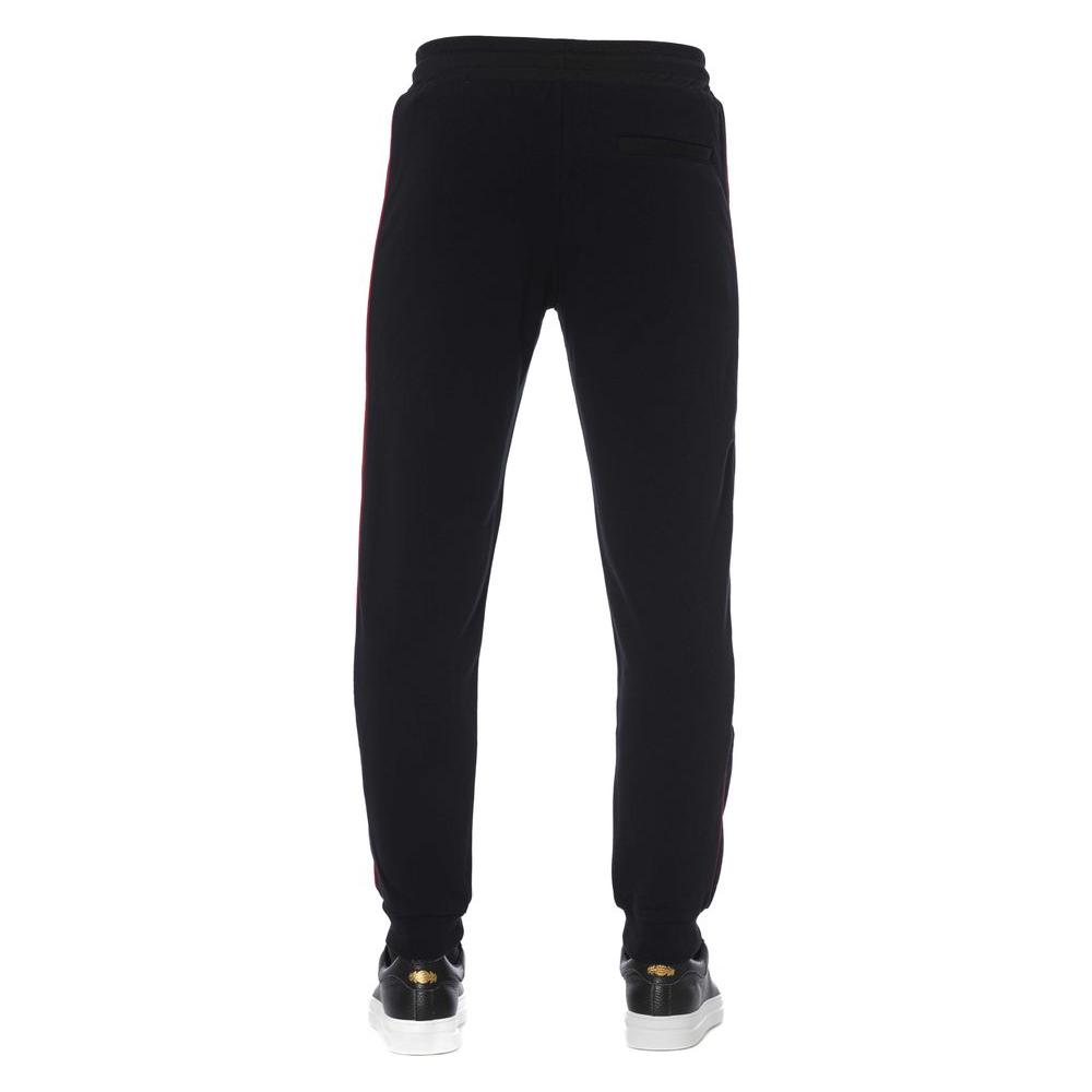 Trussardi Black Cotton Men Sports Pant Trussardi Black