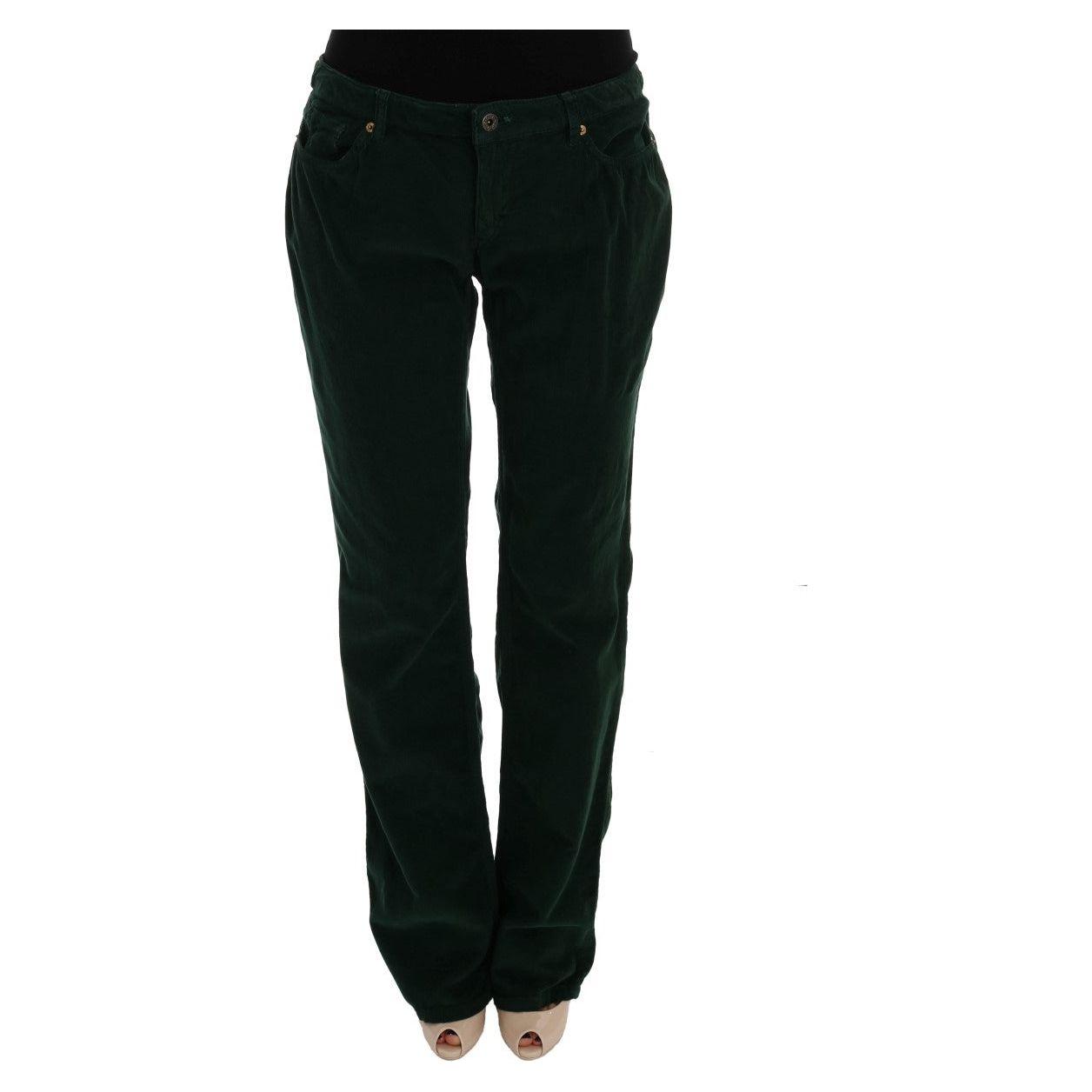 Dolce & Gabbana Elegant Green Cotton Blend Trousers Dolce & Gabbana Black