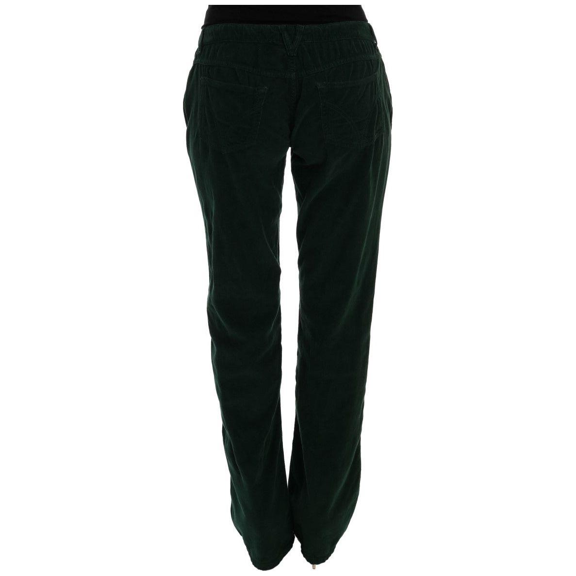 Dolce & Gabbana Elegant Green Cotton Blend Trousers Dolce & Gabbana Black