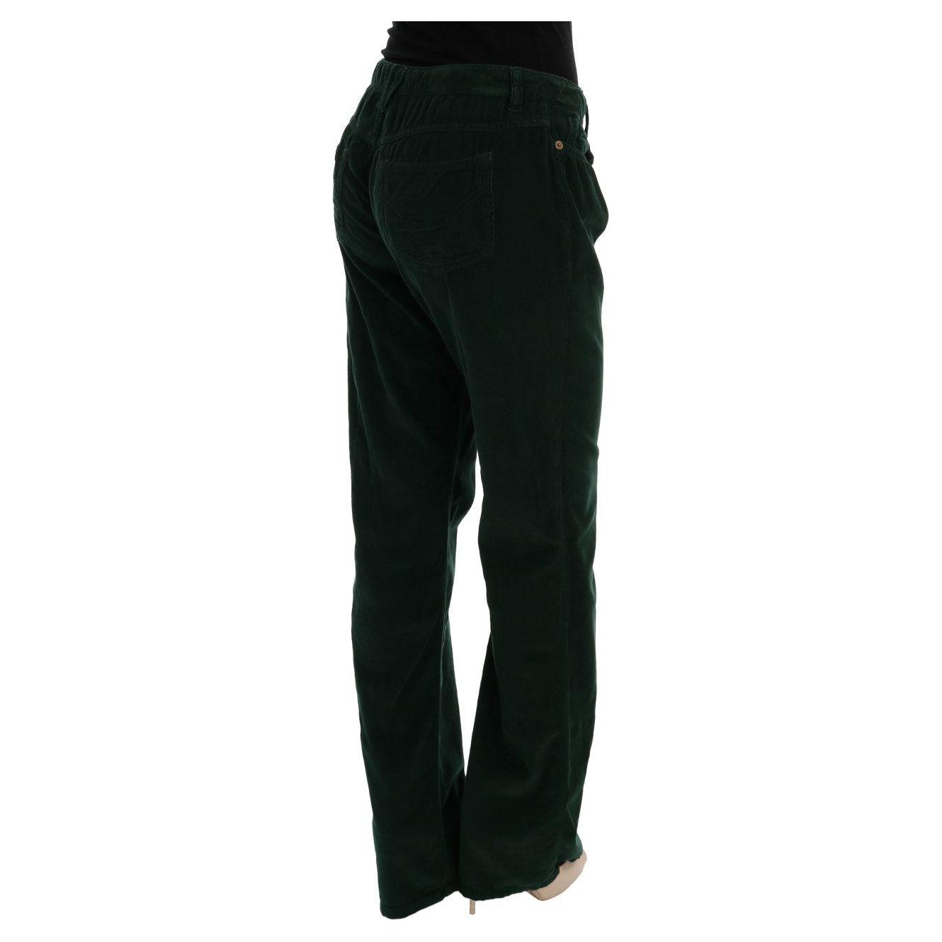 Dolce & Gabbana Elegant Green Cotton Blend Trousers Dolce & Gabbana Black