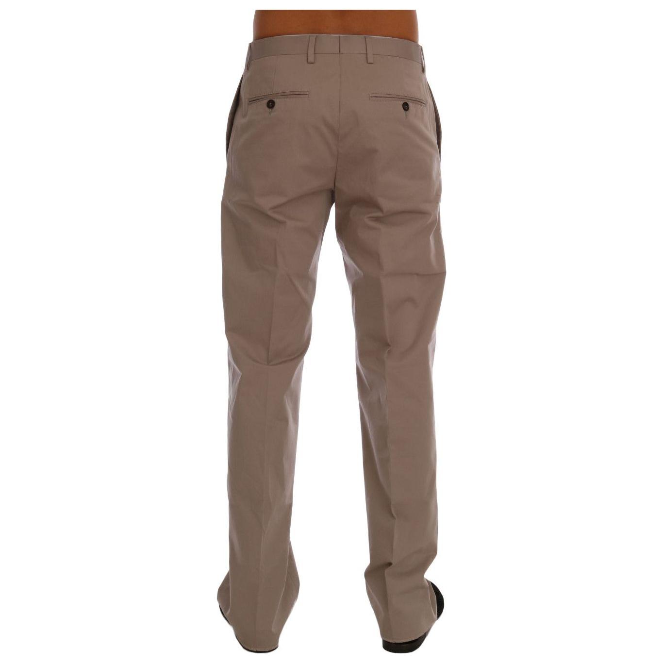 Dolce & Gabbana Chic Beige Chinos Casual Pants Jeans & Pants Dolce & Gabbana Dim Gray