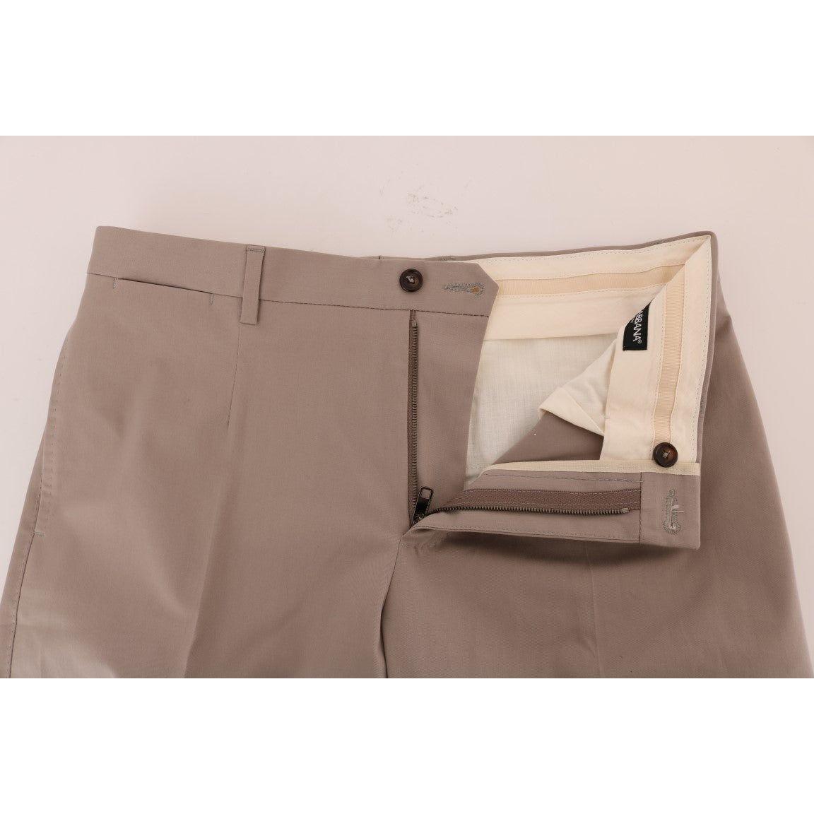 Dolce & Gabbana Chic Beige Chinos Casual Pants Jeans & Pants Dolce & Gabbana Dim Gray