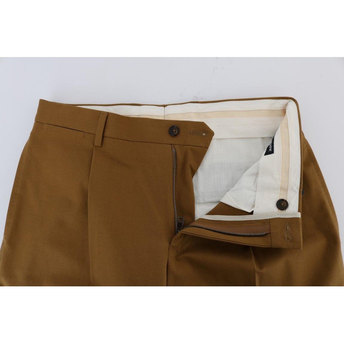 Dolce & Gabbana Elegant Brown Formal Trousers for Men Dolce & Gabbana Light Gray