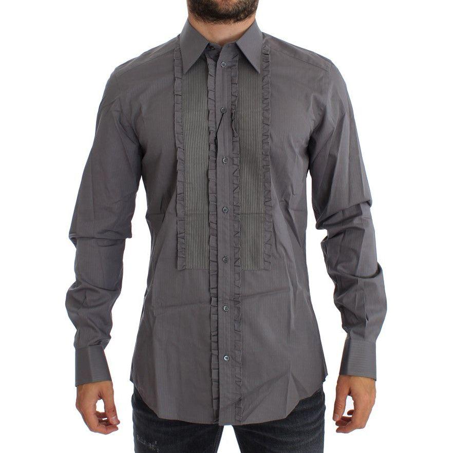 Dolce & Gabbana Elegant Slim Fit Cotton Dress Shirt Dolce & Gabbana Dark Slate Gray