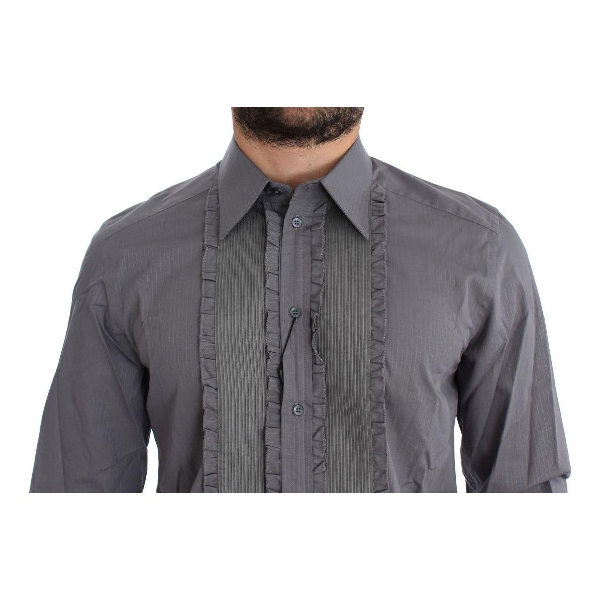 Dolce & Gabbana Elegant Slim Fit Cotton Dress Shirt Dolce & Gabbana Dim Gray