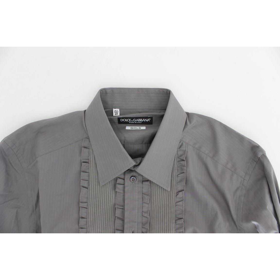 Dolce & Gabbana Elegant Slim Fit Cotton Dress Shirt Dolce & Gabbana Dim Gray