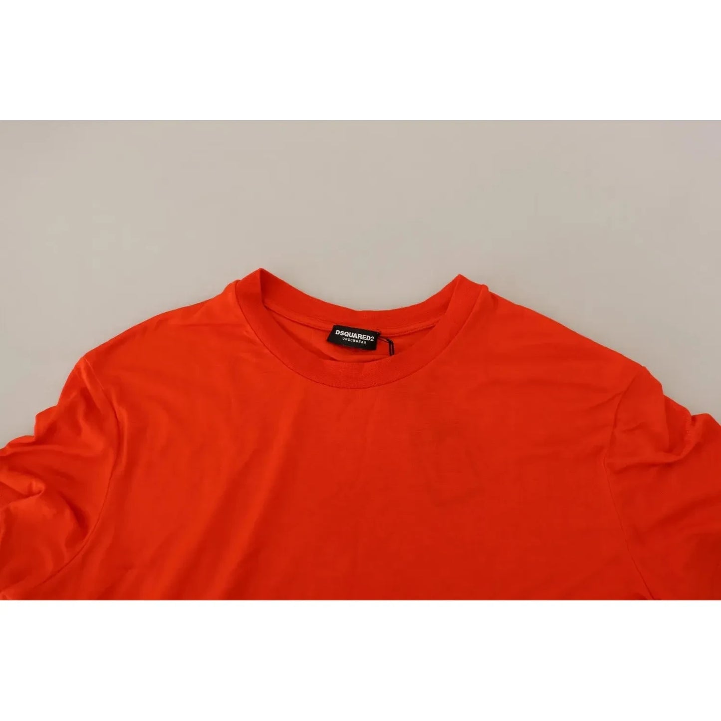 Dsquared² Orange Modal Short Sleeves Crewneck T-shirt Dsquared² Firebrick