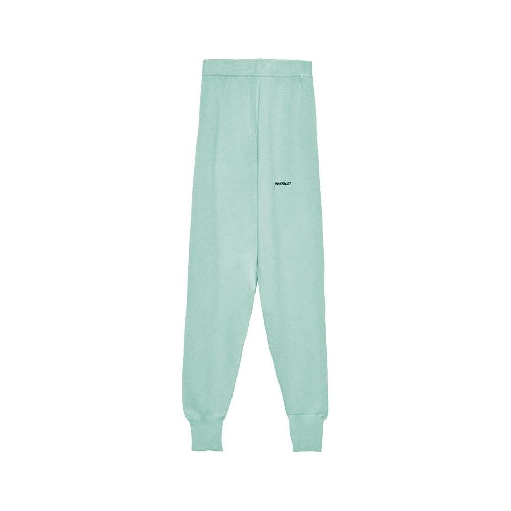 Hinnominate Mint Green Wool Blend Tracksuit Trousers Hinnominate Light Steel Blue