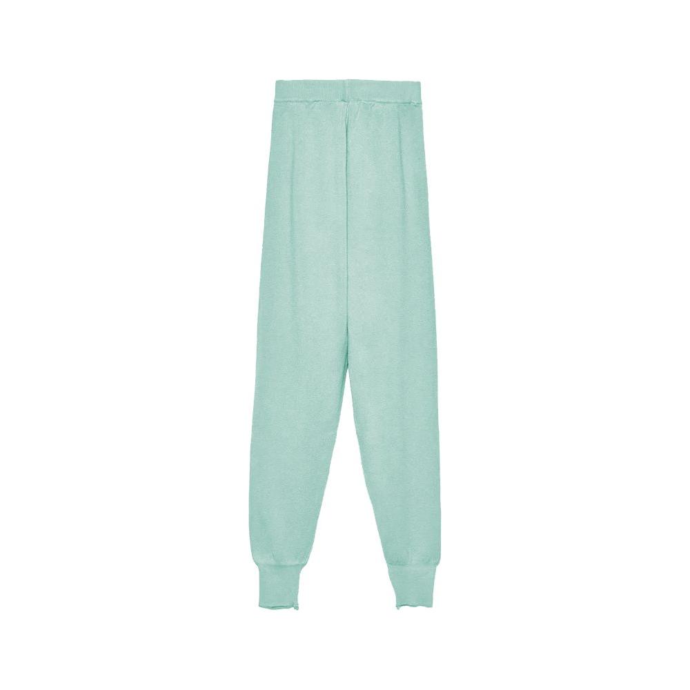 Hinnominate Mint Green Wool Blend Tracksuit Trousers Hinnominate Light Steel Blue