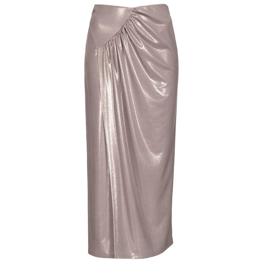 PINKO Beige Polyester Skirt PINKO Rosy Brown